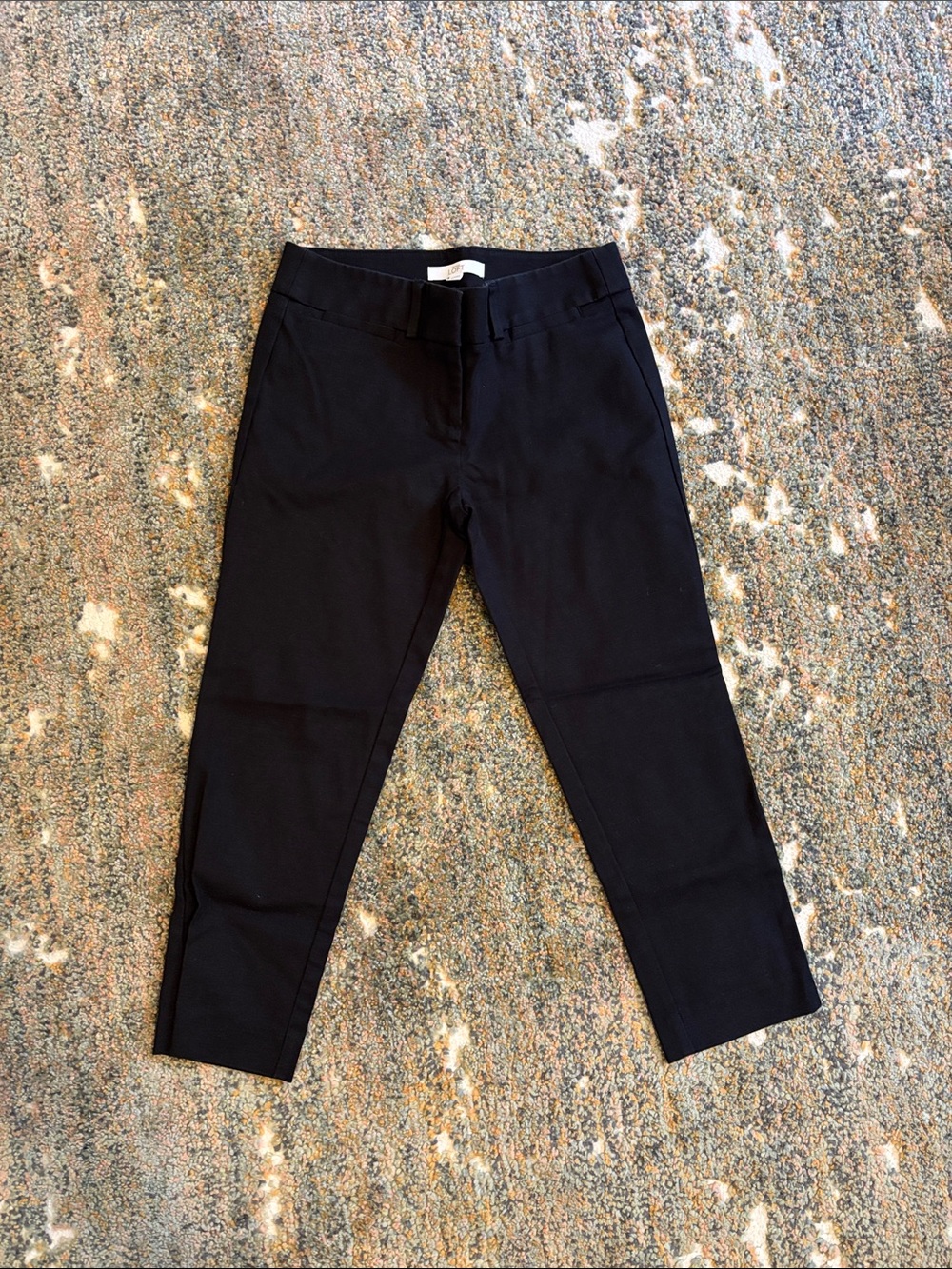 LOFT Black Cropped Ankle Pants